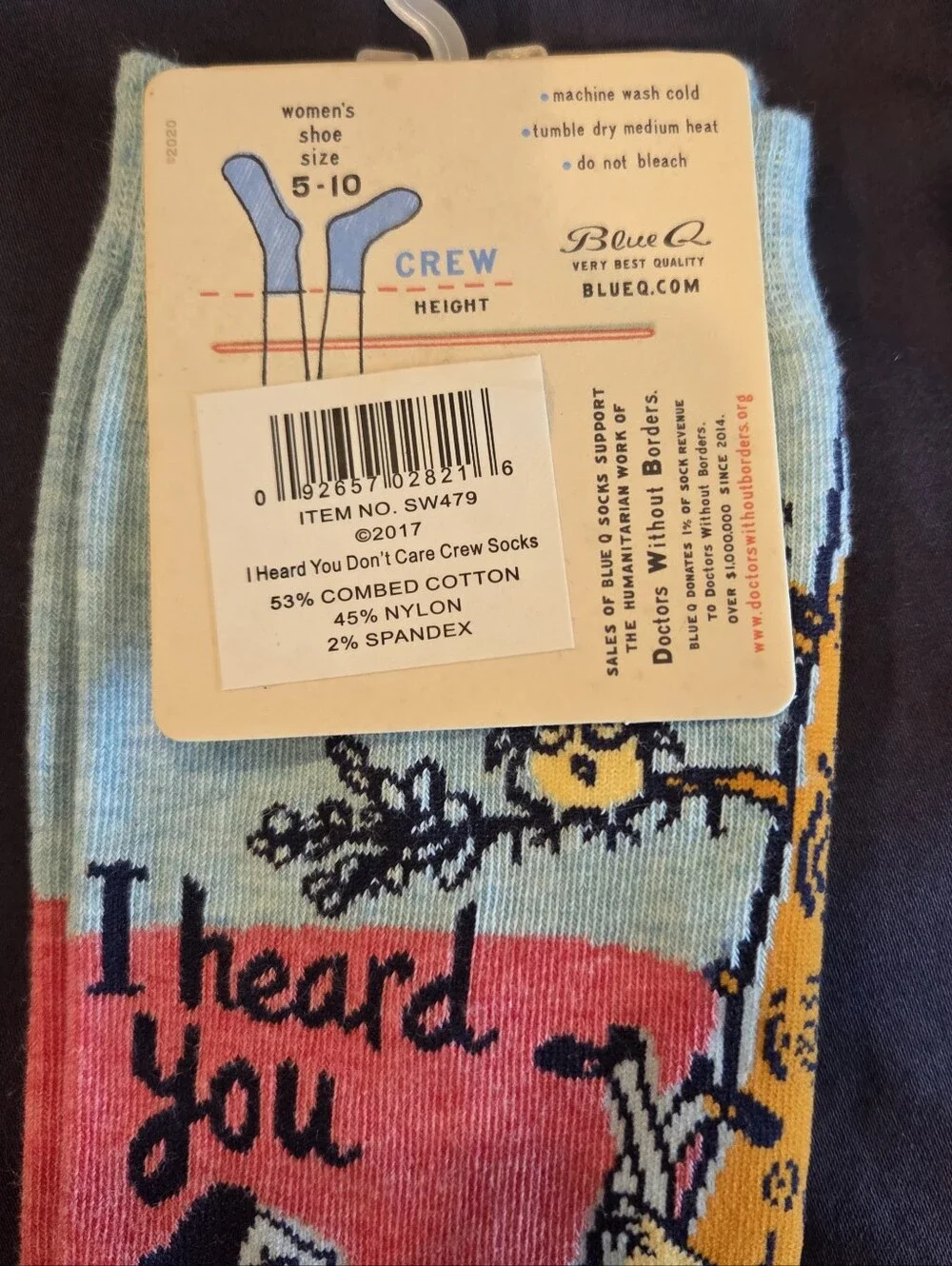 Blue Q Graphic Socks